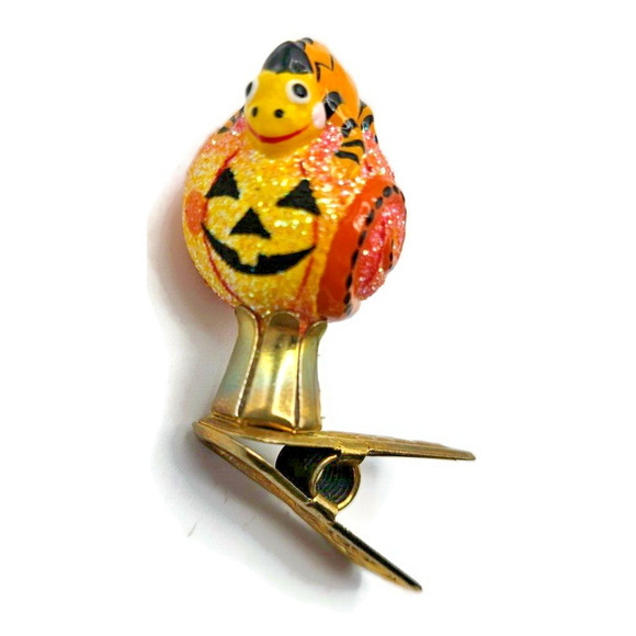 Patricia Breen Petite Miniature Chameleon Jack O Lantern Halloween Clip Ornament - Picture 8 of 8